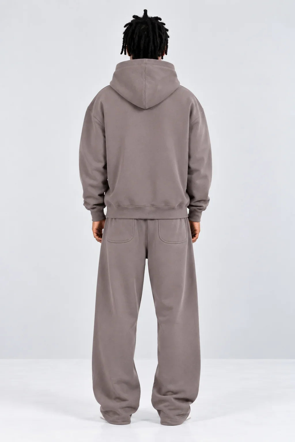 Double-Zip Hoodie Smoky Quartz