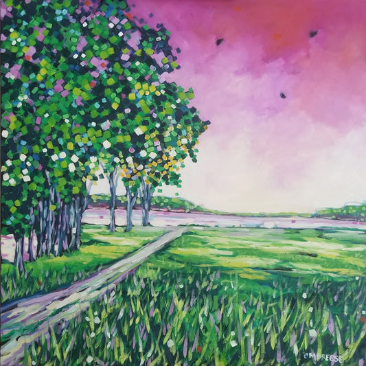 "Harmony at Sunset" Original Oil Painting on Canvas, Artist Christi Dreese