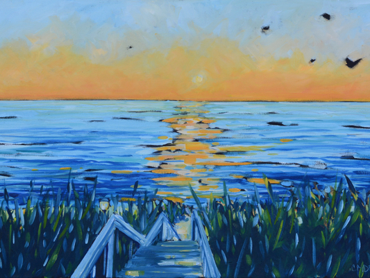 "Life is Short and The World Is Wide" Beach Sunset Print on Paper- Wall Art Home Decor