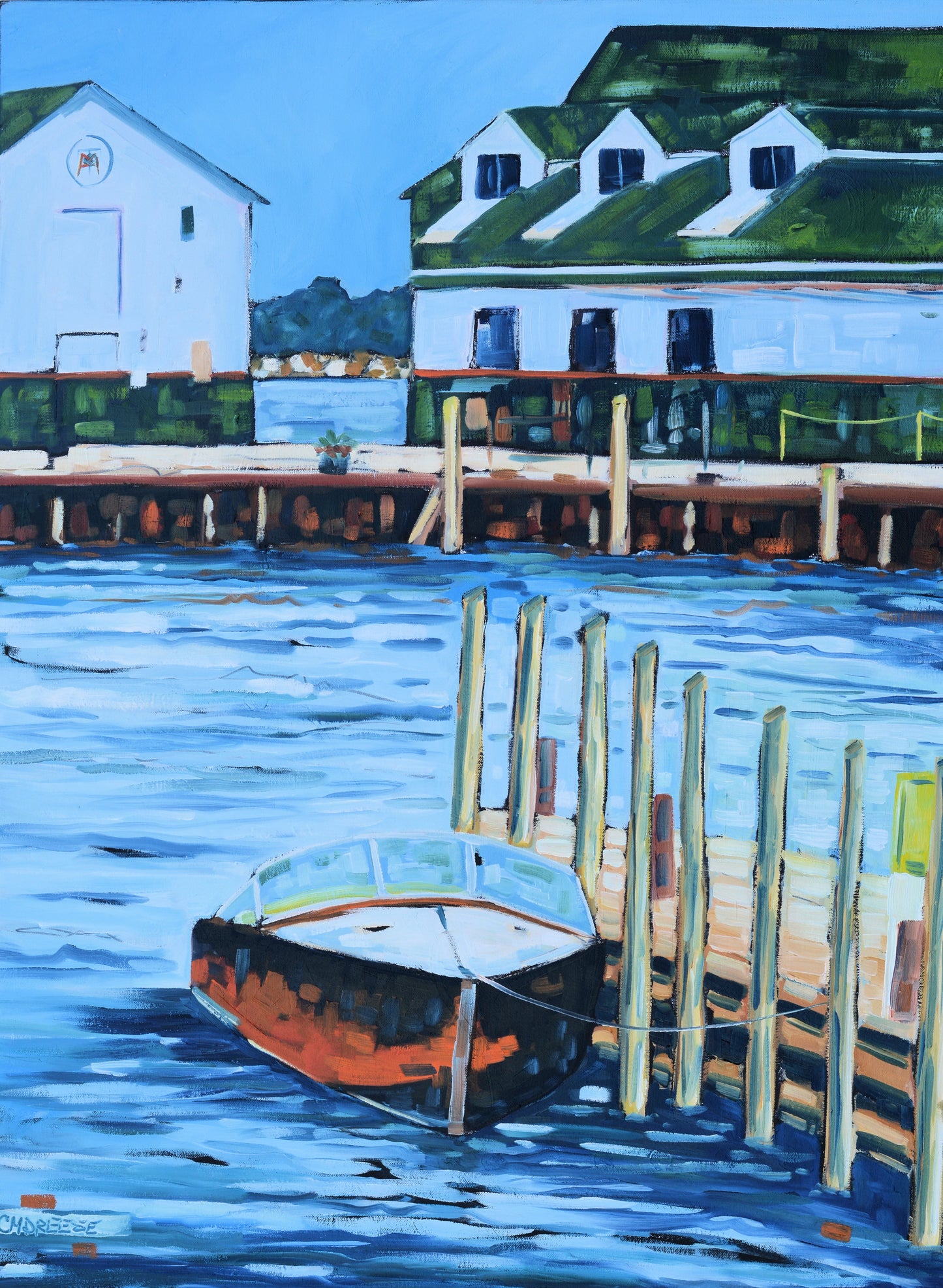 "Mackinac Island - Dock Stories" Giclee Print on Paper or Canvas. Michigan Artist Christi Dreese