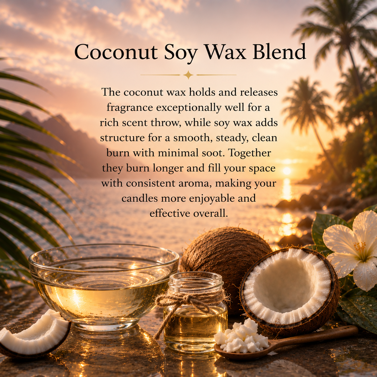 Sunshower Mist, Premium Coconut-Soy Wax Tea Light Crystal Candle, 1oz