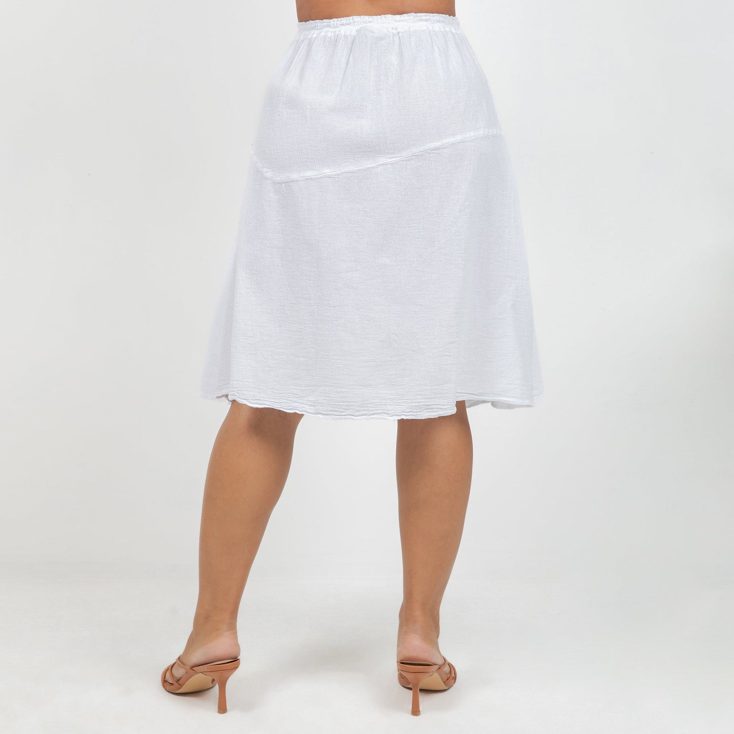 New Hannah - Lovely Knee Length Skirt 100% Cotton Gauze