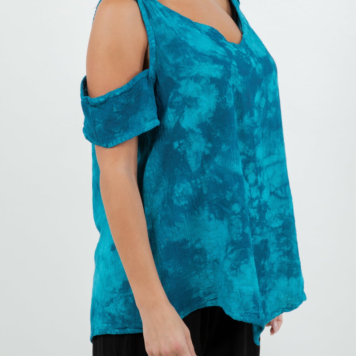 Mylie Cold Shoulder Top 100% Cotton Gauze