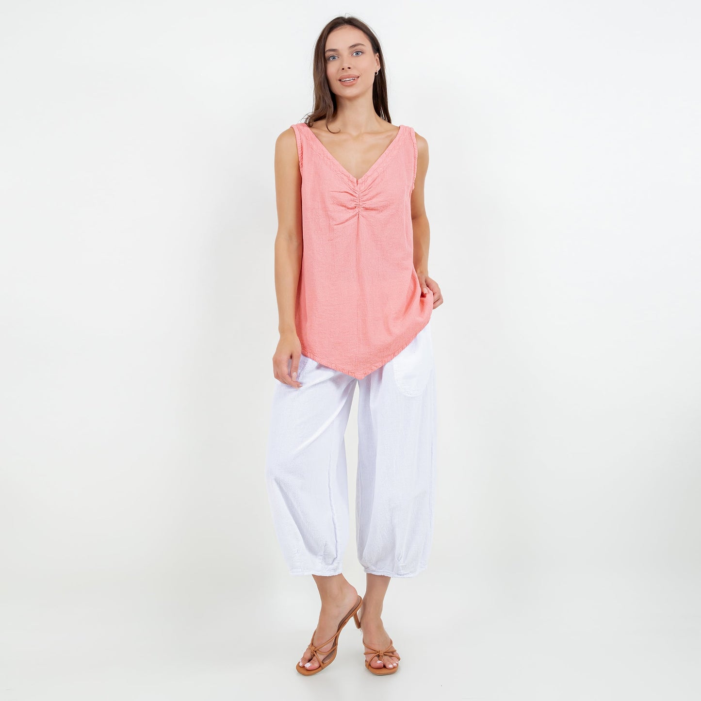 Women's 100% Cotton Gauze Dominica Tank Top