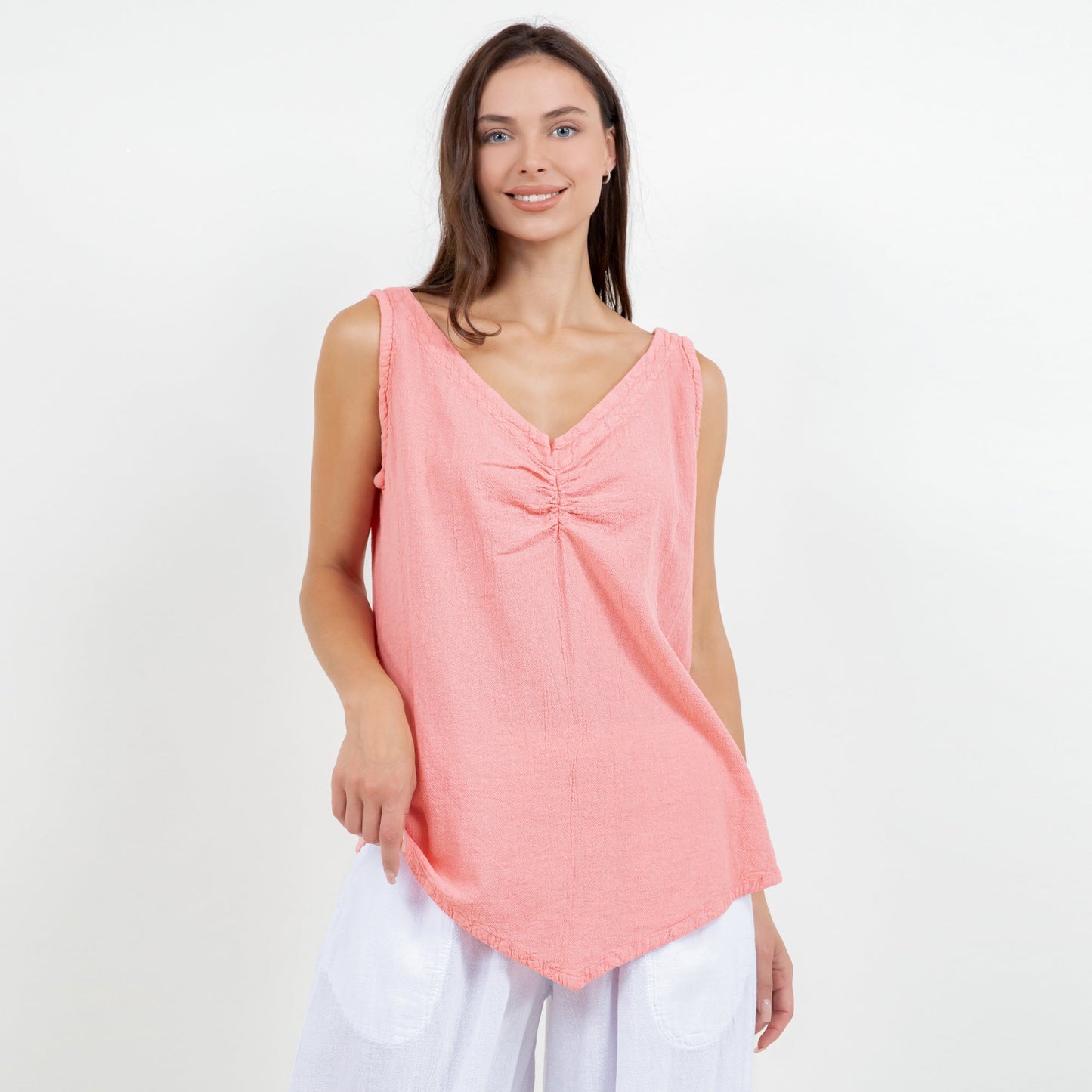 Women's 100% Cotton Gauze Dominica Tank Top