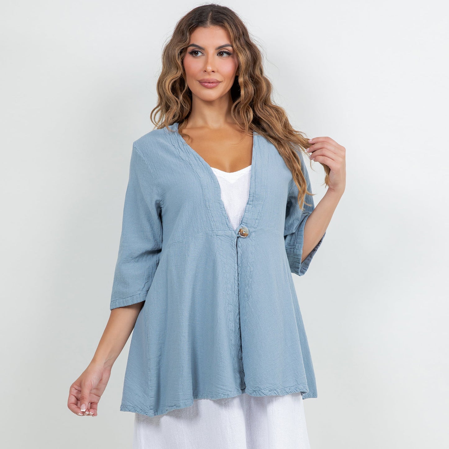 Chinatown Elbow Length Cotton Gauze Jacket