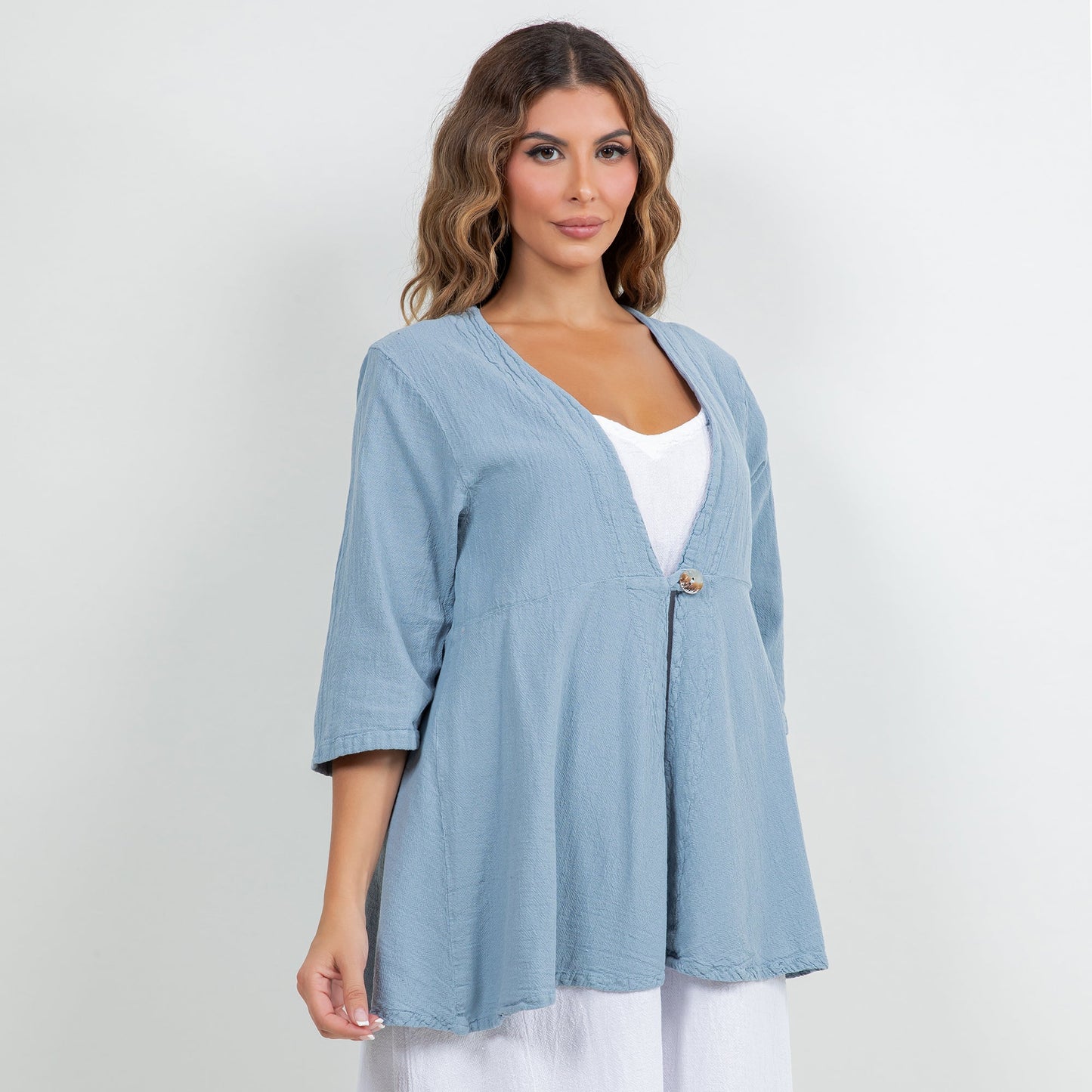 Chinatown Elbow Length Cotton Gauze Jacket