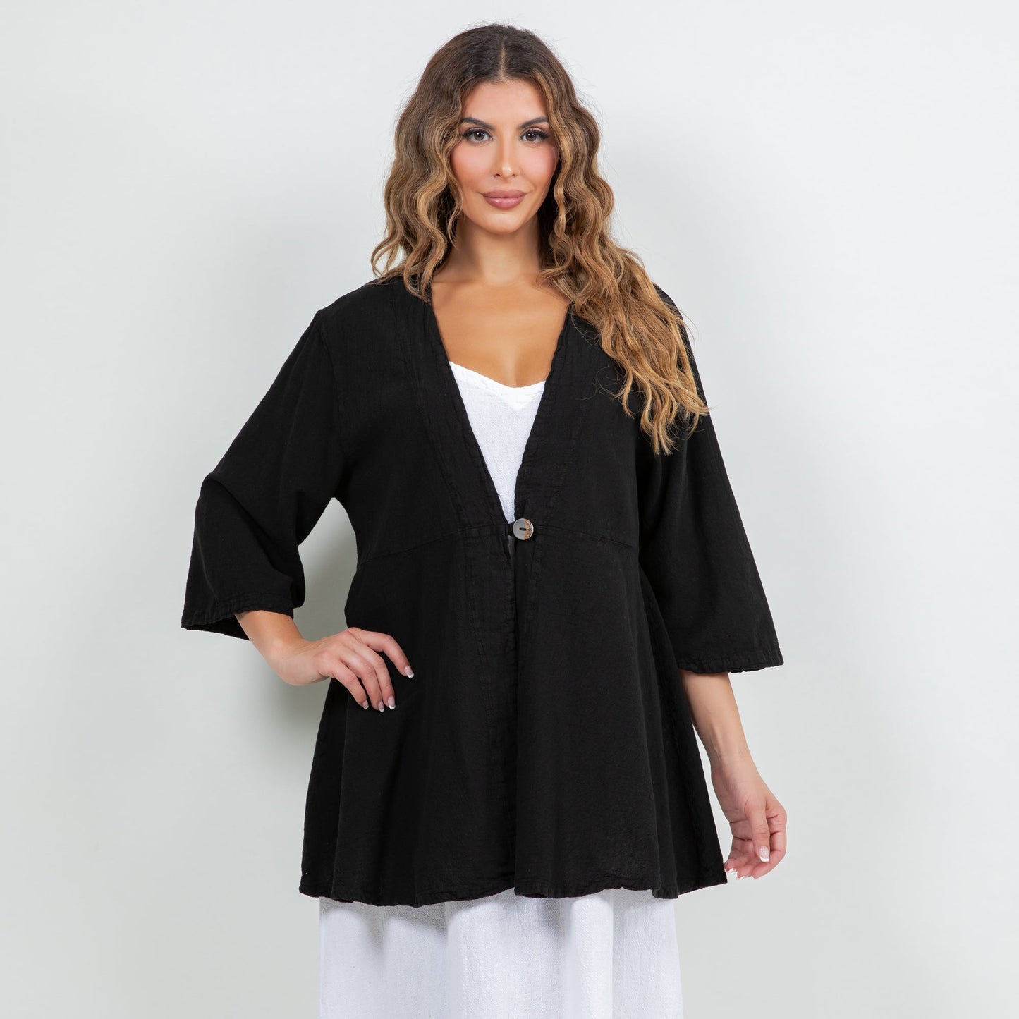 Chinatown Elbow Length Cotton Gauze Jacket