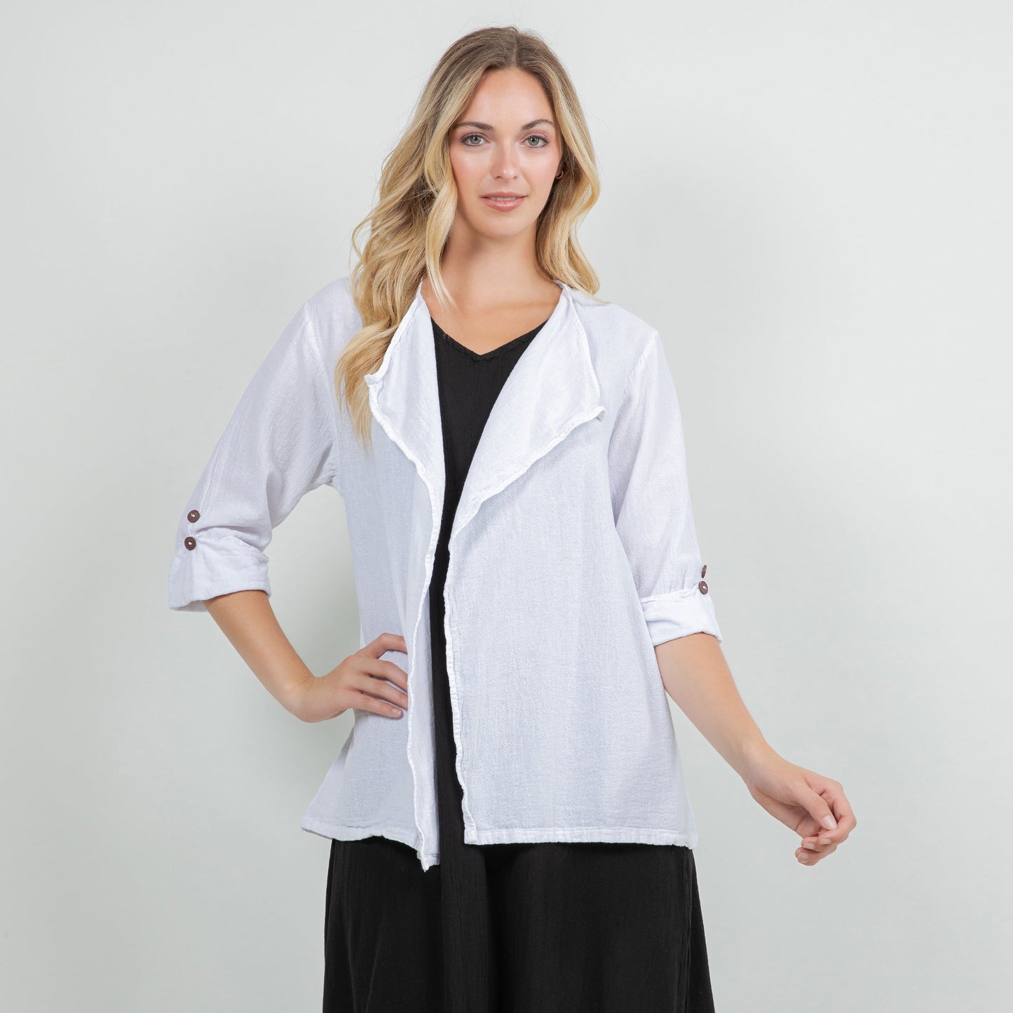 Jeanne Bolero Resort Wear Jacket 100% Cotton Gauze