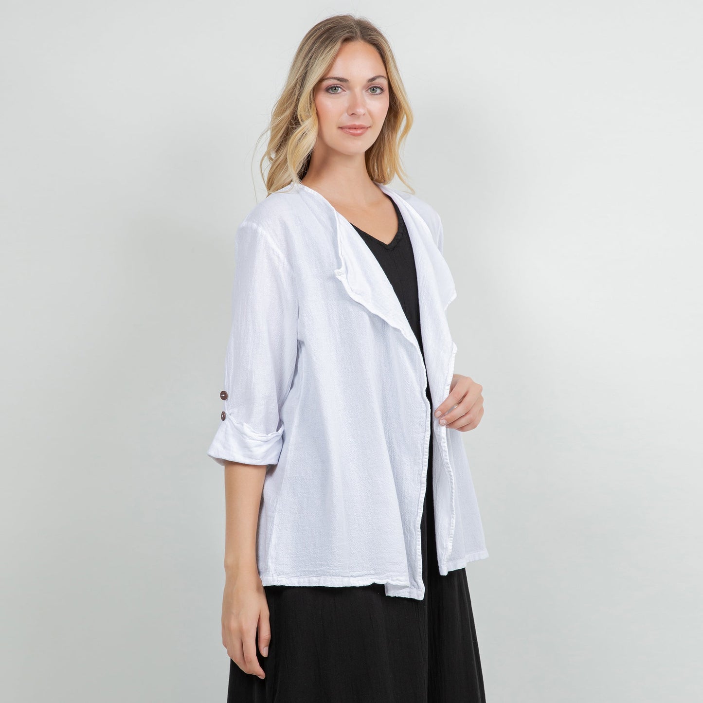 Jeanne Bolero Resort Wear Jacket 100% Cotton Gauze