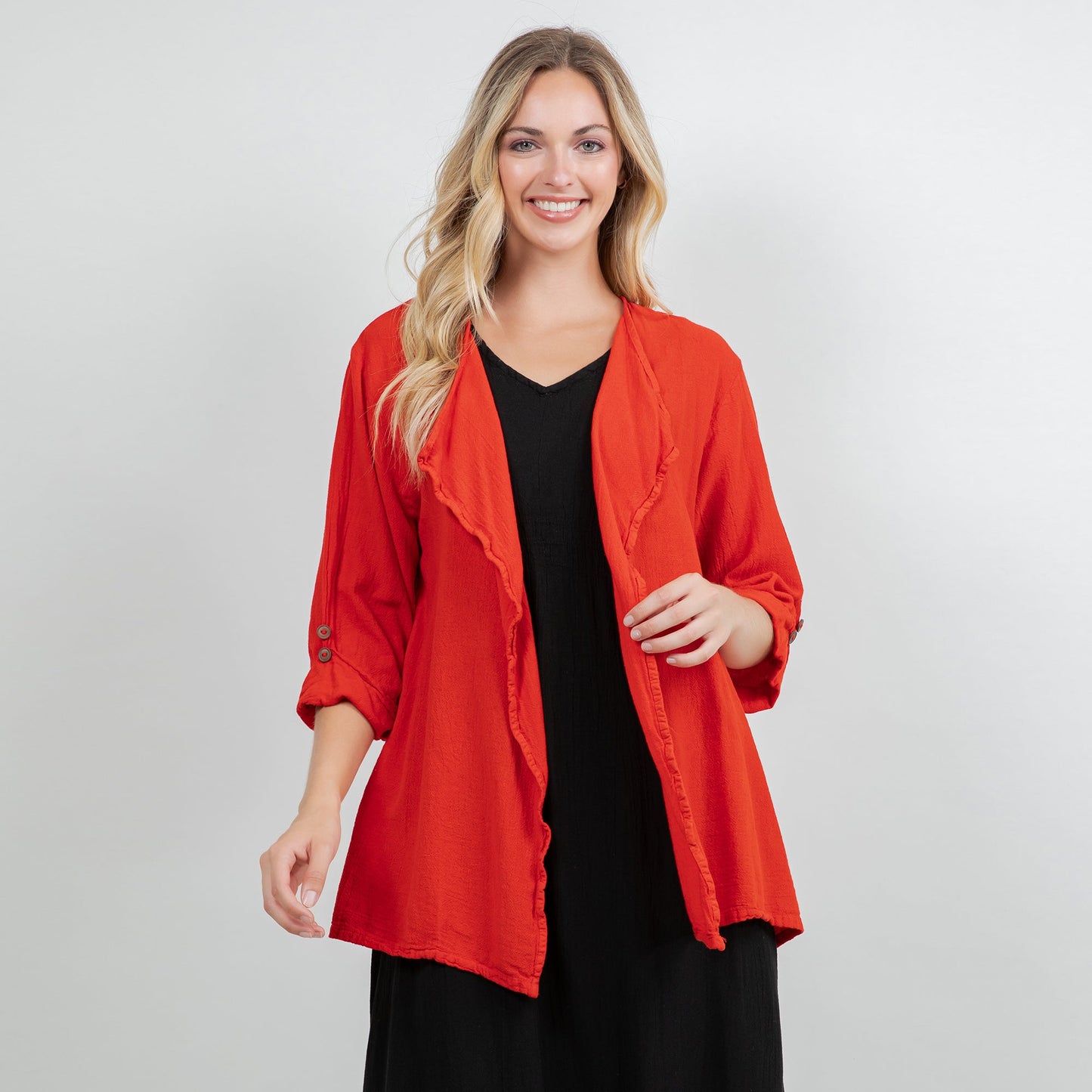 Jeanne Bolero Resort Wear Jacket 100% Cotton Gauze