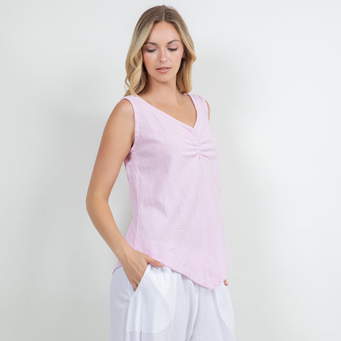 Women's 100% Cotton Gauze Dominica Tank Top