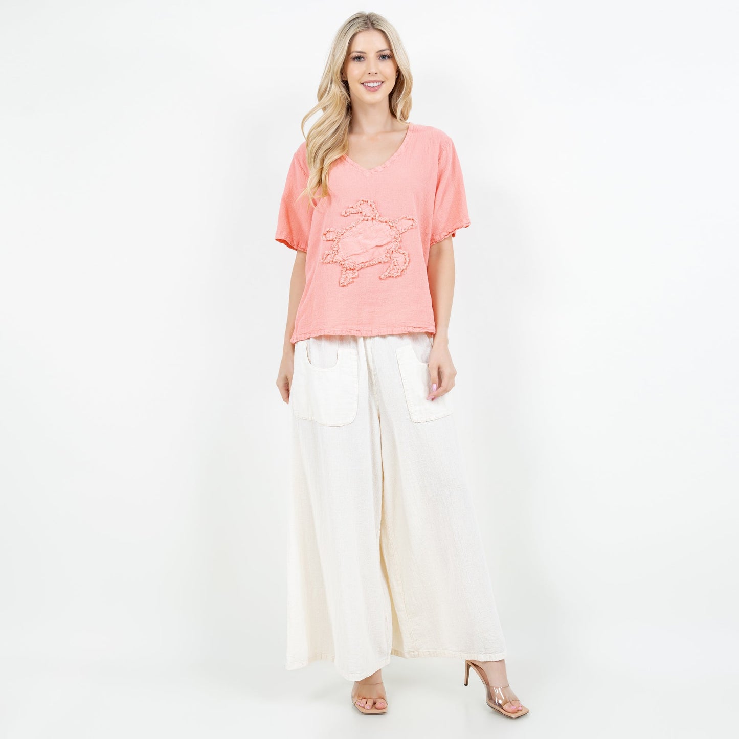 Women's 100% Cotton Gauze Turtle Top