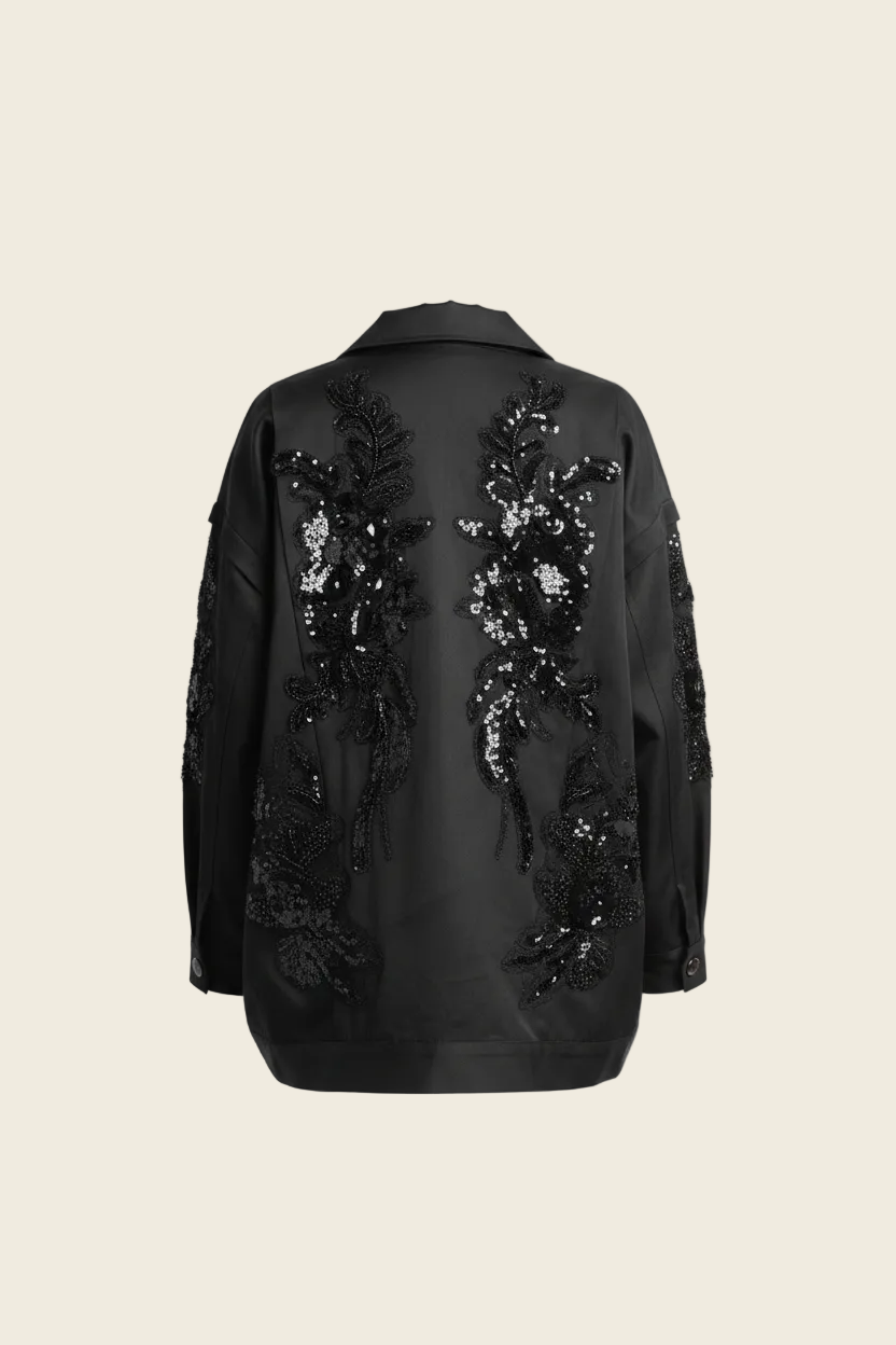 Valerie Black Jacket-Women's Luxury Tailored Black Jacket