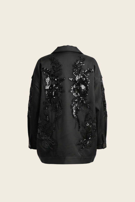 Valerie Black Jacket-Women's Luxury Tailored Black Jacket