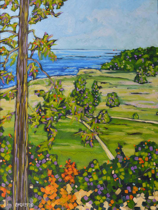 "On the Bluffs Overlooking Lake Michigan" Giclee Print on Paper or Canvas. Michigan Artist Christi Dreese