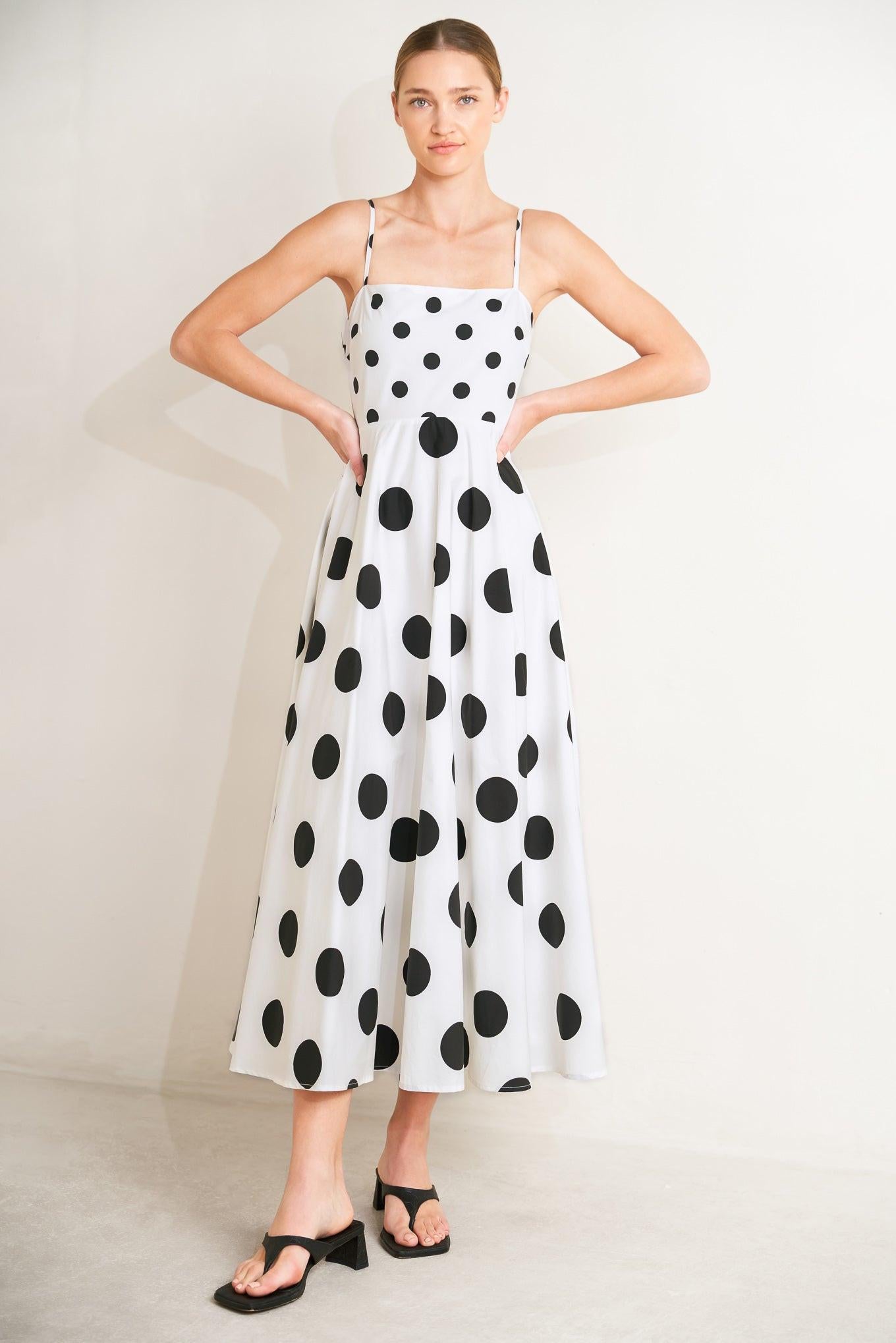 PARISIAN SPOTLIGHT WOVEN MIDI DRESS