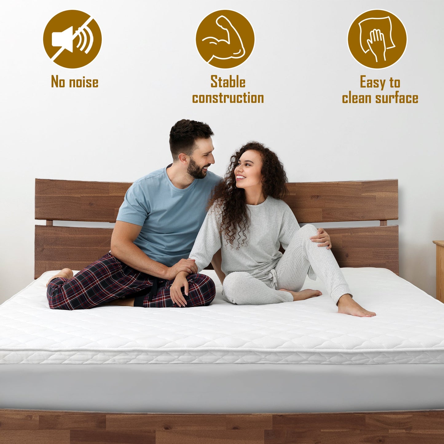 Acacia Aurora Deluxe Wood Platform Bed Frame for Ultimate Comfort and Style