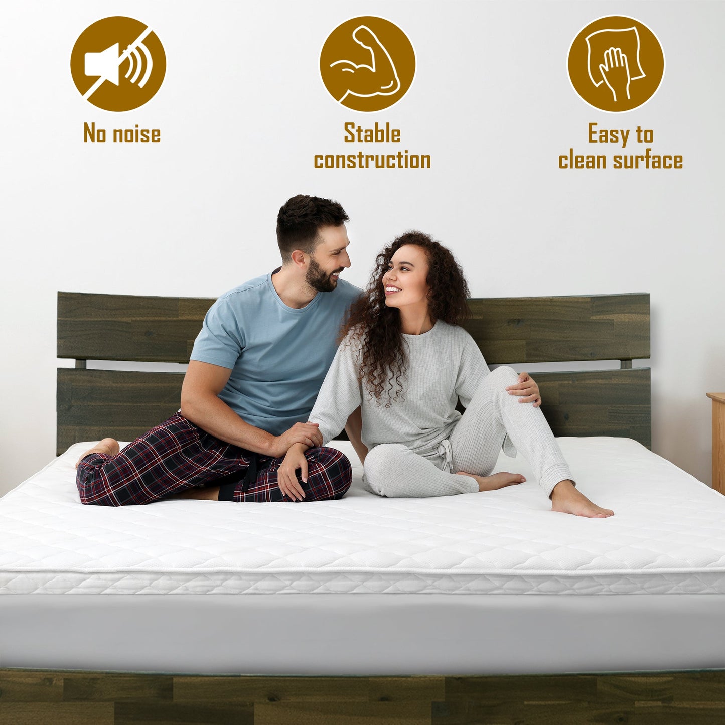 Acacia Aurora Deluxe Wood Platform Bed Frame for Ultimate Comfort and Style