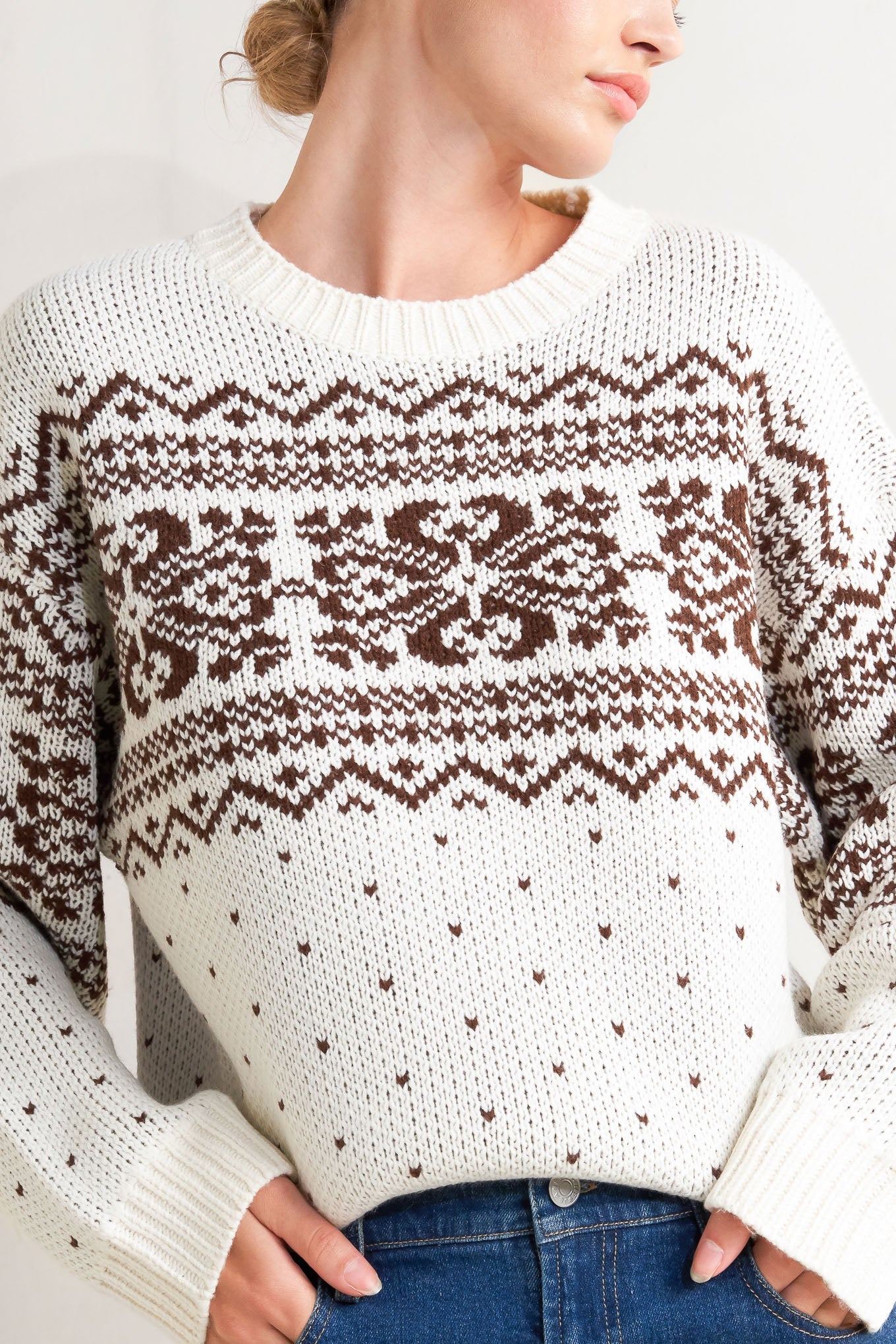 SNOWFLAKE GLAM PULLOVER SWEATER TOP