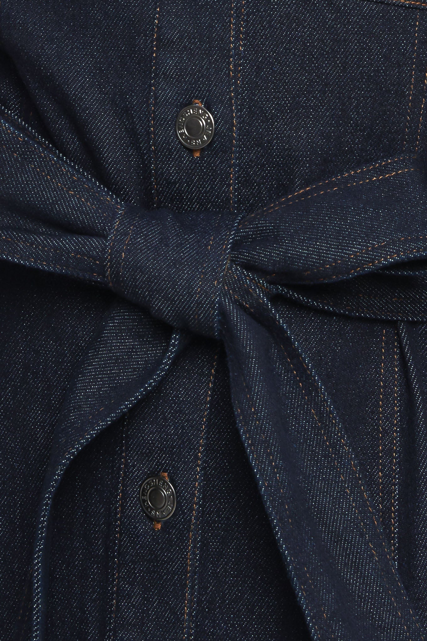 HOLIDAY DARK INDIGO DENIM MINI DRESS