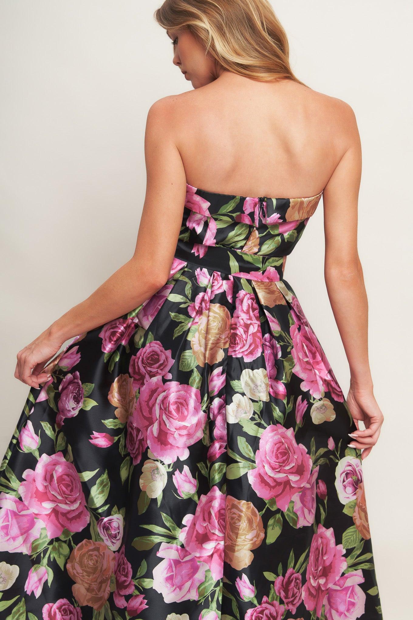GLAMOUR GARDEN WOVEN MAXI DRESS