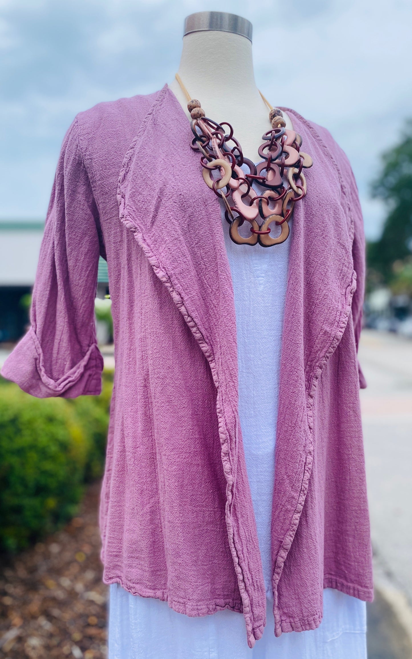 Jeanne Bolero Resort Wear Jacket 100% Cotton Gauze