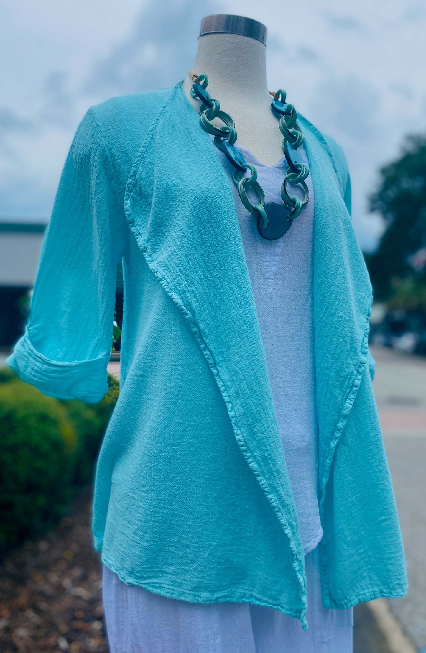 Jeanne Bolero Resort Wear Jacket 100% Cotton Gauze