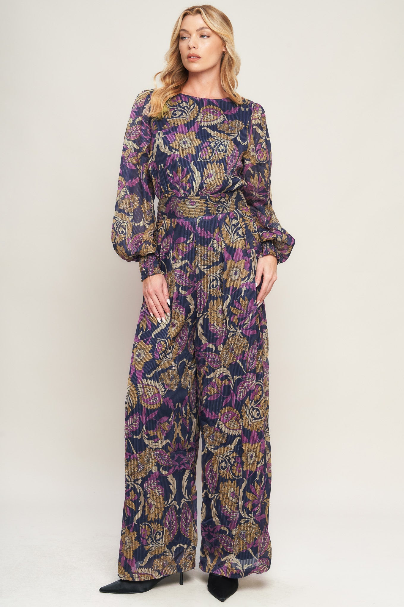 WHISPERING PINES WOVEN JUMPSUIT