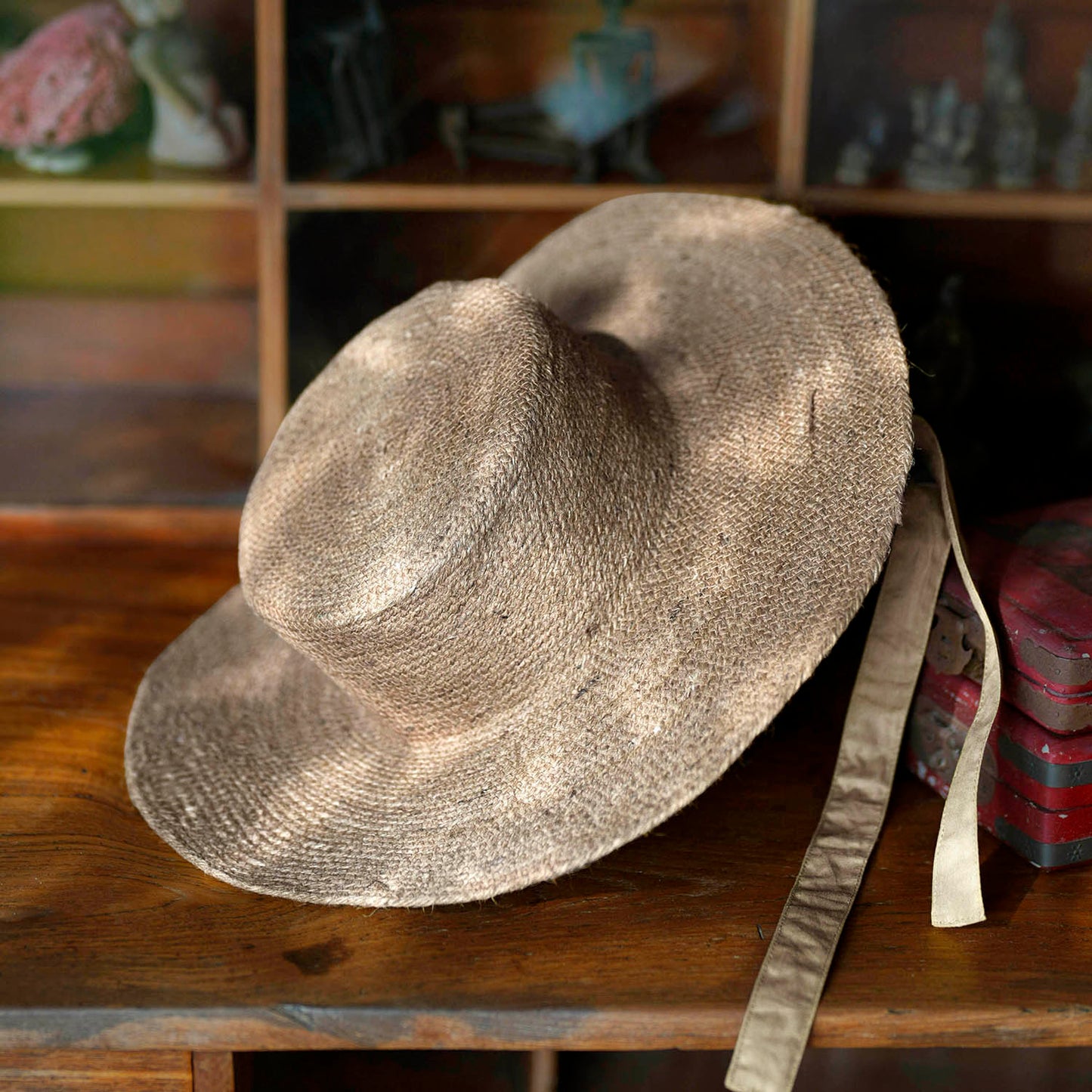 The Loli Jute Straw Hat in Neutral Beige