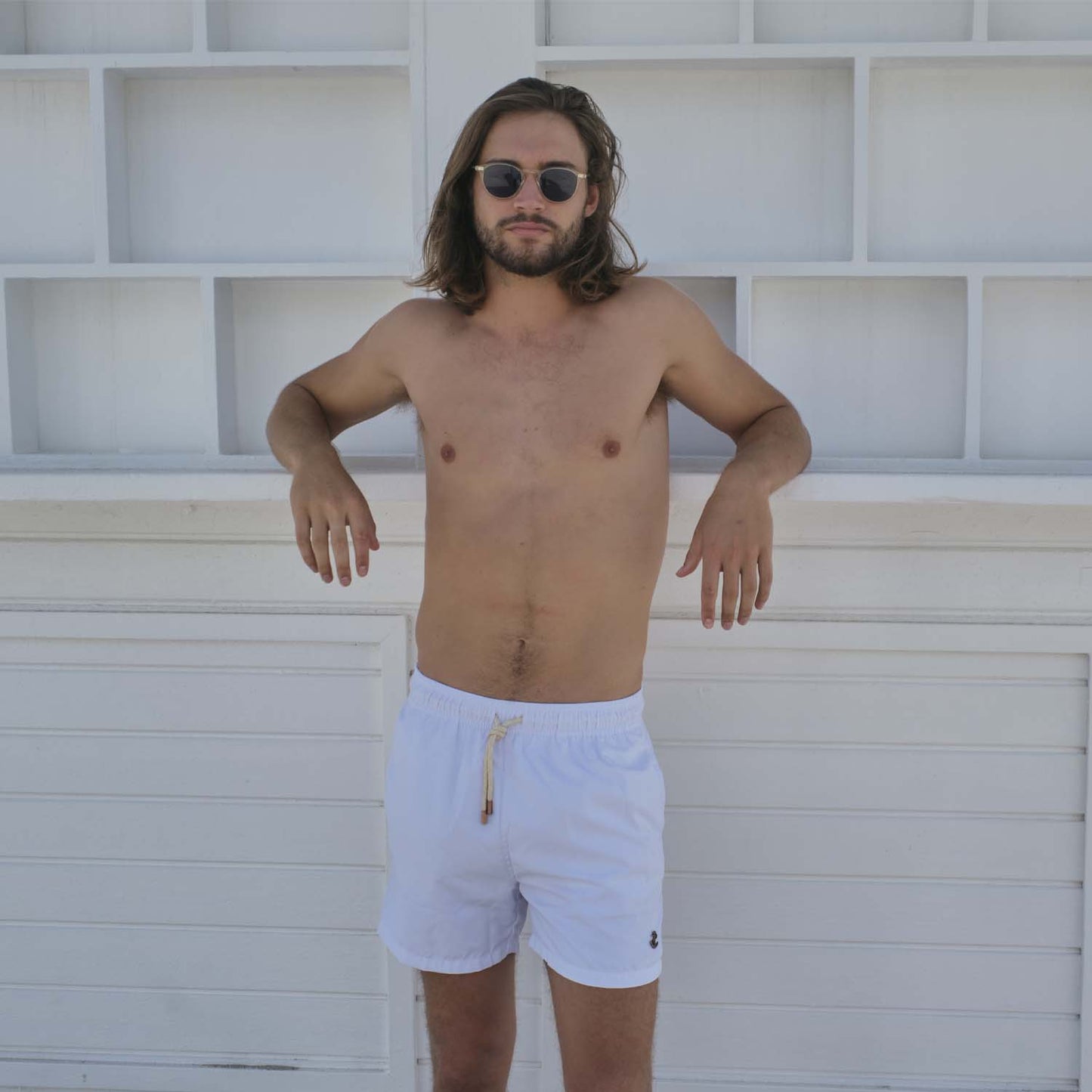 Classic White Swim Short
