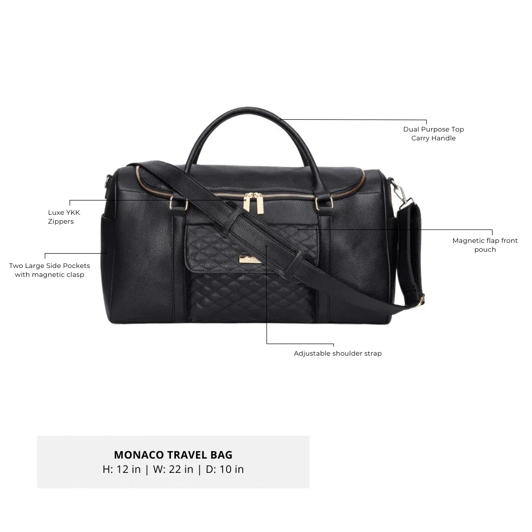 Weekender Travel Bag | Ebony Black