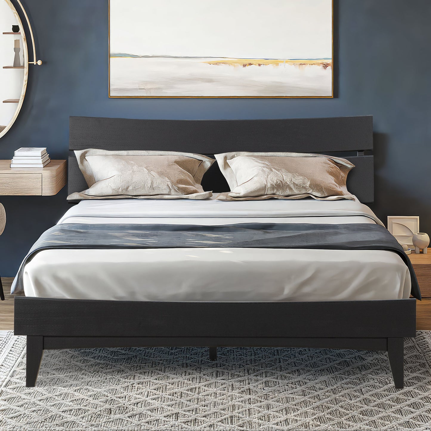 Acacia Aurora Deluxe Wood Platform Bed Frame for Ultimate Comfort and Style