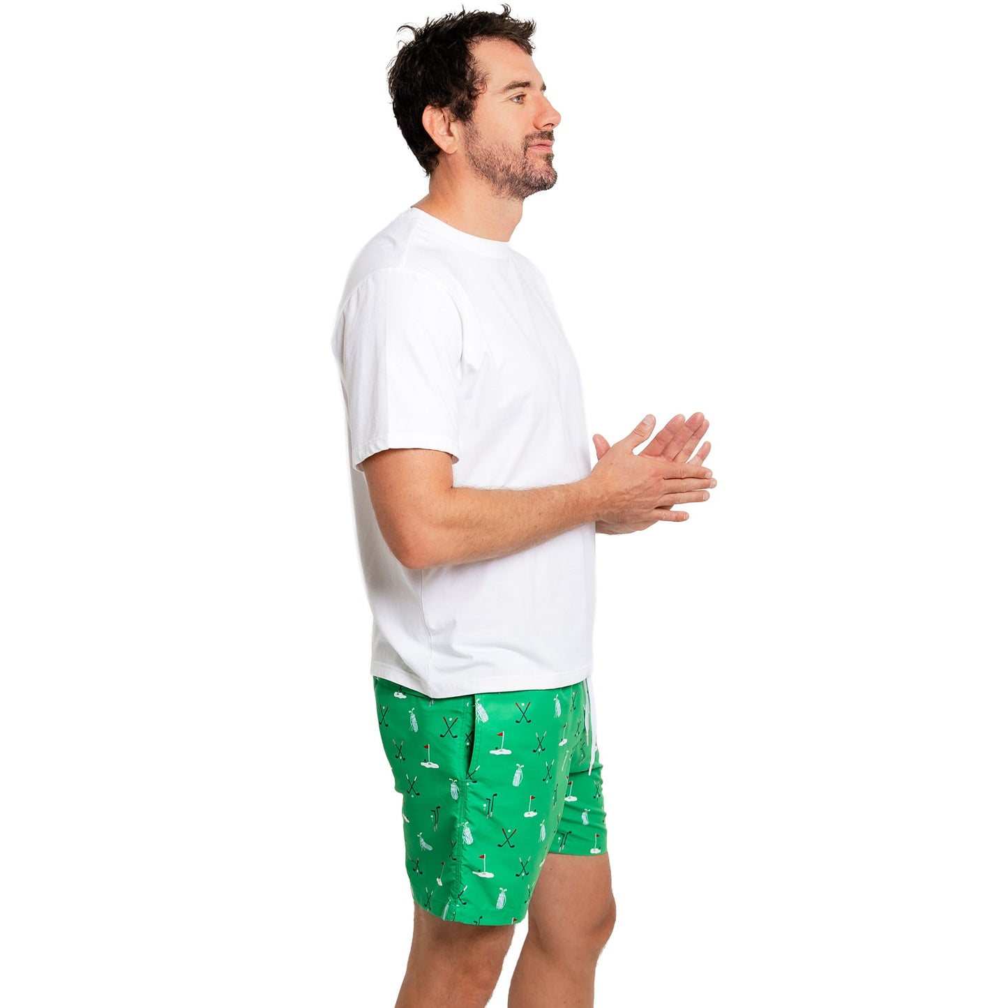Men's Golf Green Swim Shorts - 5.75" inseam