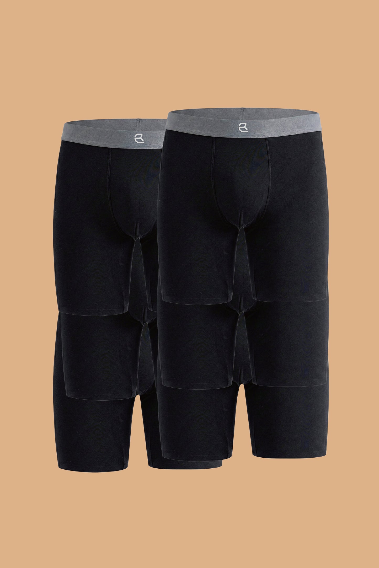 6-Pack Men’s Seamless Anti-Chafe Long Boxer Brief