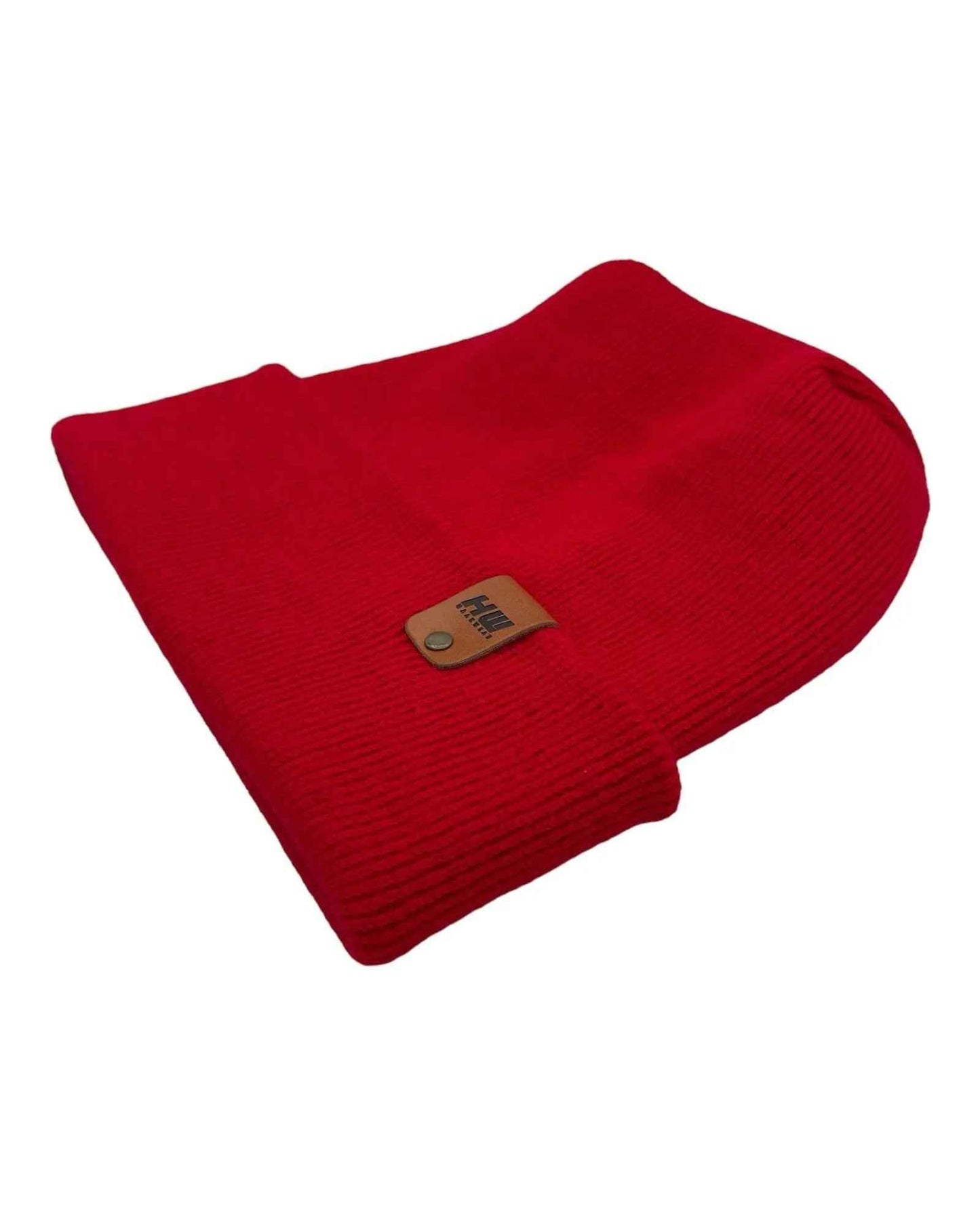 HAAKWEAR H-Stitch Cuffed Beanie - New Designed and Made in USA (Patented Design) - Scarlet Red