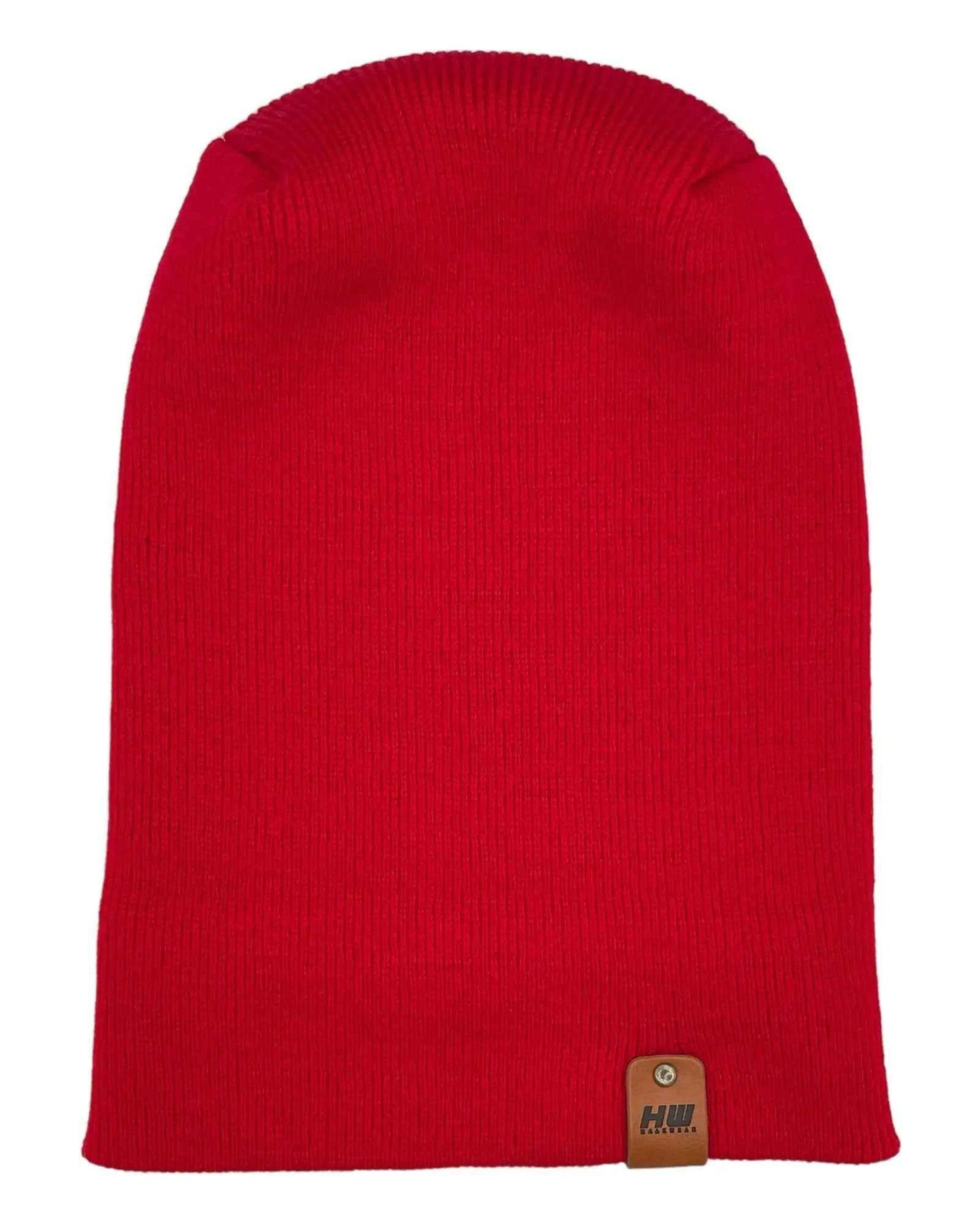 HAAKWEAR H-Stitch Cuffed Beanie - New Designed and Made in USA (Patented Design) - Scarlet Red