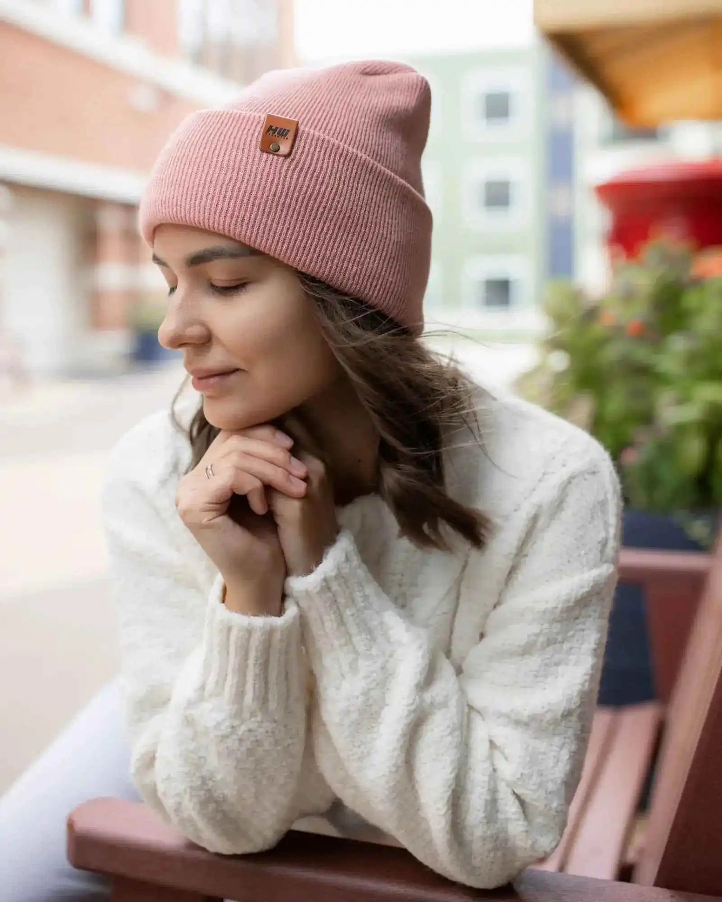 New Patented Design, H Stitch Cuffed Beanie