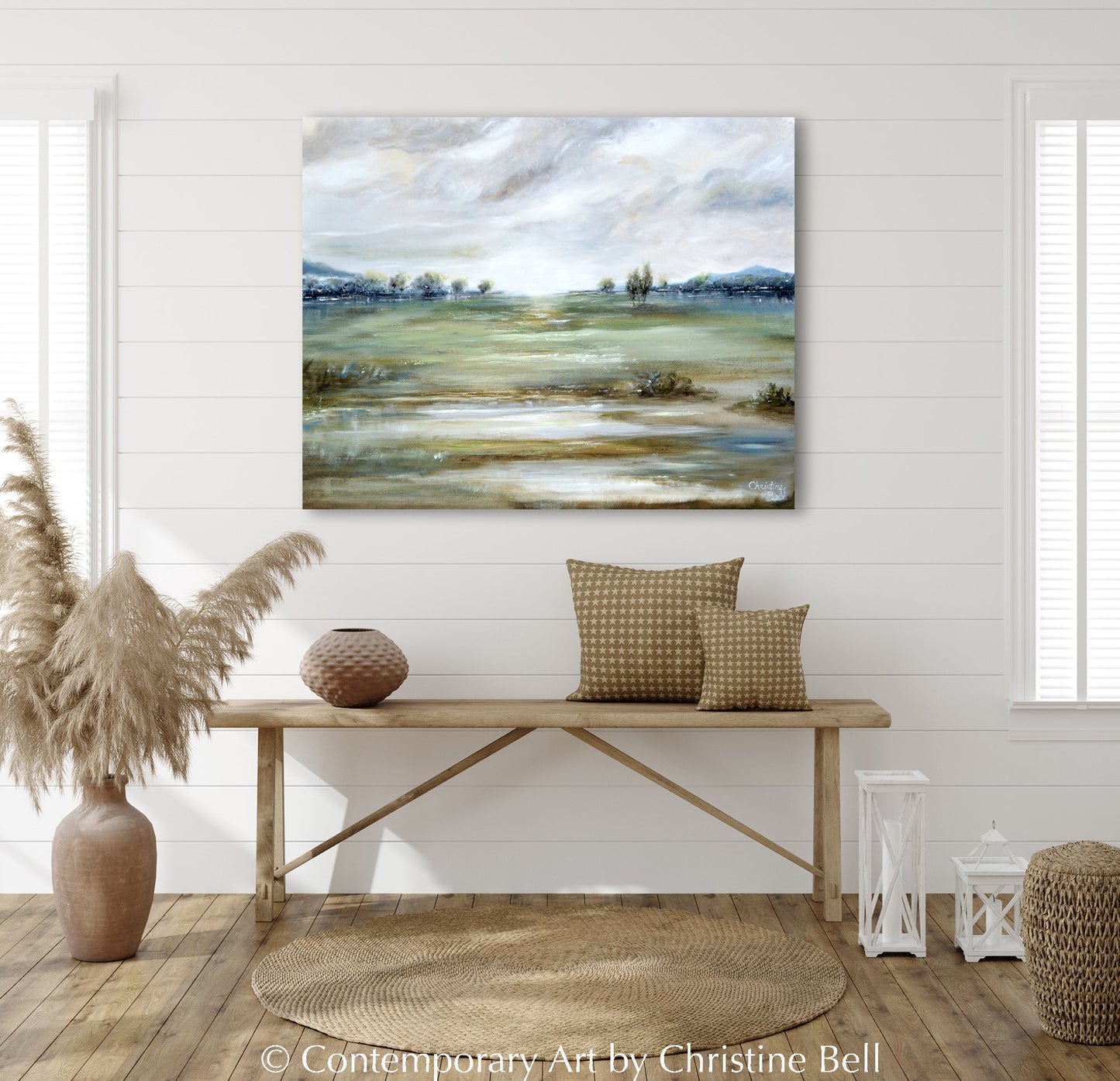 "The Light We Seek" GICLÉE PRINT Landscape, Sunrise, Meadow, Lake