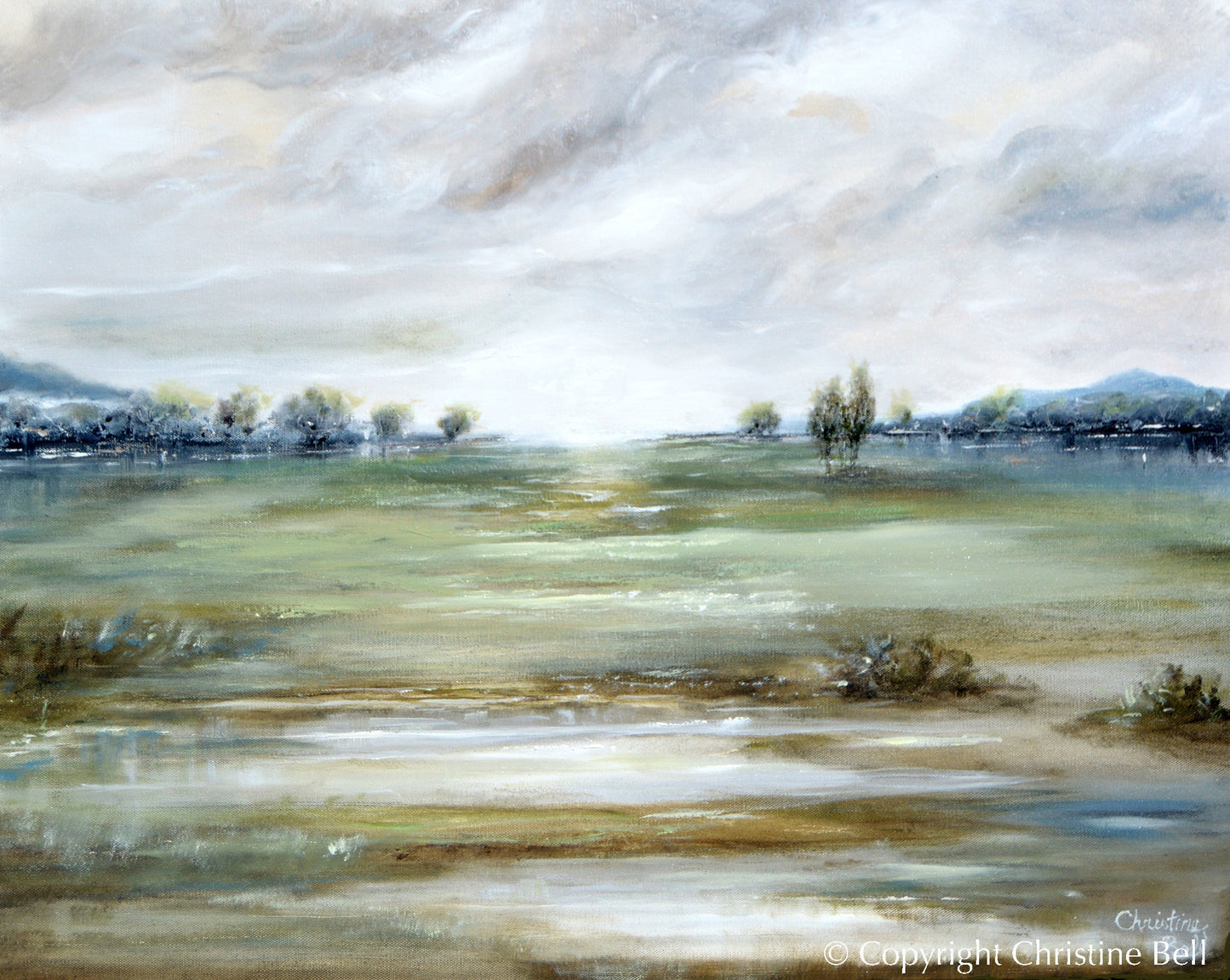 "The Light We Seek" GICLÉE PRINT Landscape, Sunrise, Meadow, Lake