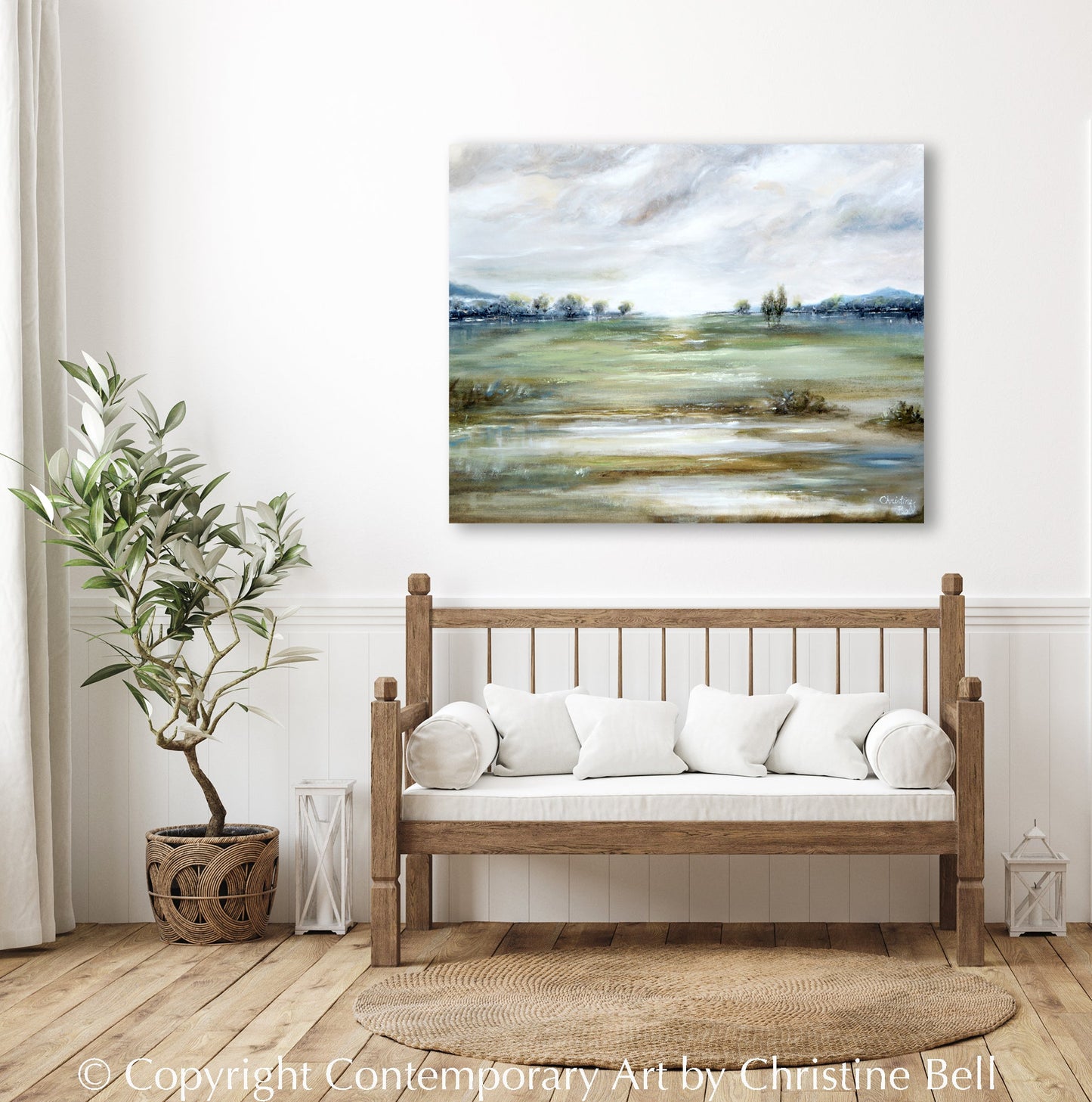 "The Light We Seek" GICLÉE PRINT Landscape, Sunrise, Meadow, Lake