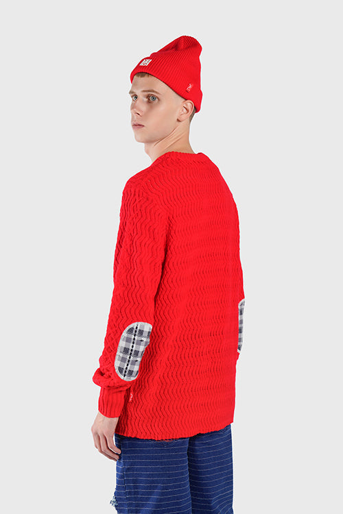 Emblem Ribbed Fisherman Beanie