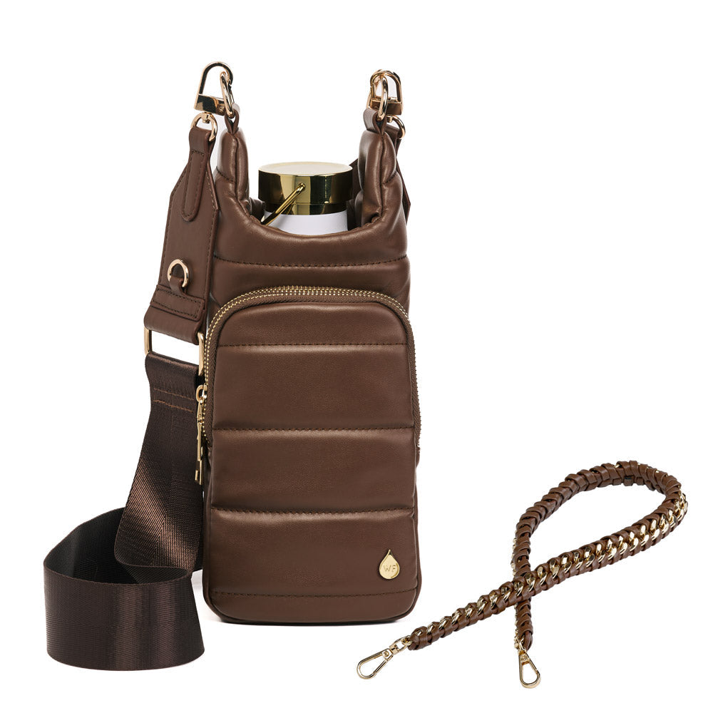 Brown Mocha Vegan Leather HydroBag® with Strap Bundle- Oprah's Favorite Things
