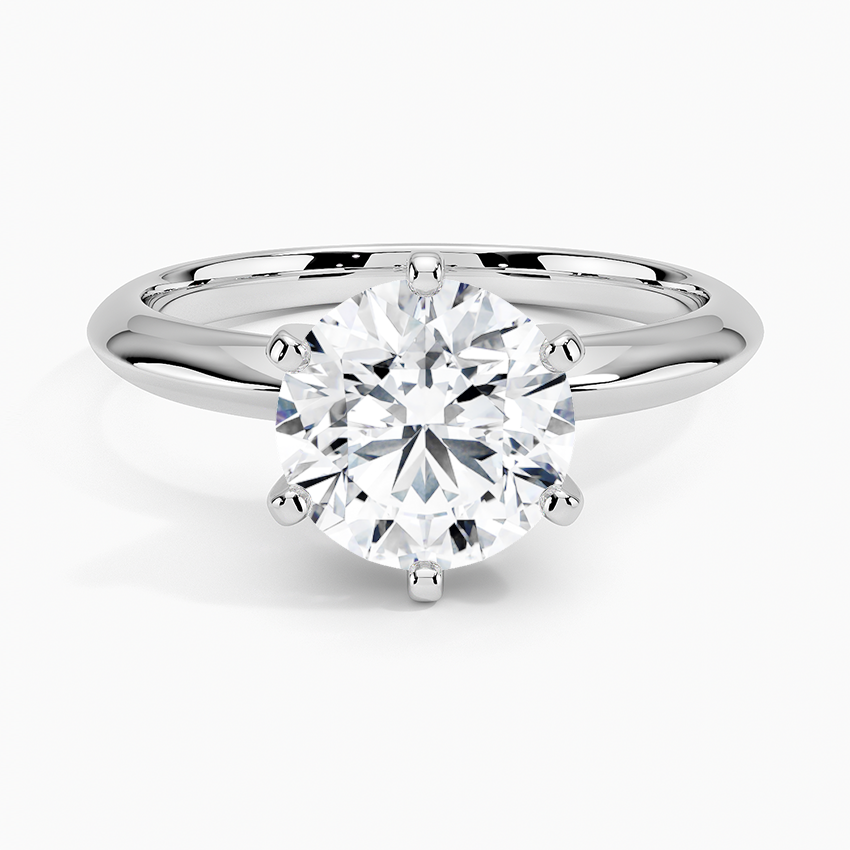AGI Certified 3 CTW Lab Grown Diamond Solitaire Engagement Ring – G-VS Clarity, 14K White Gold