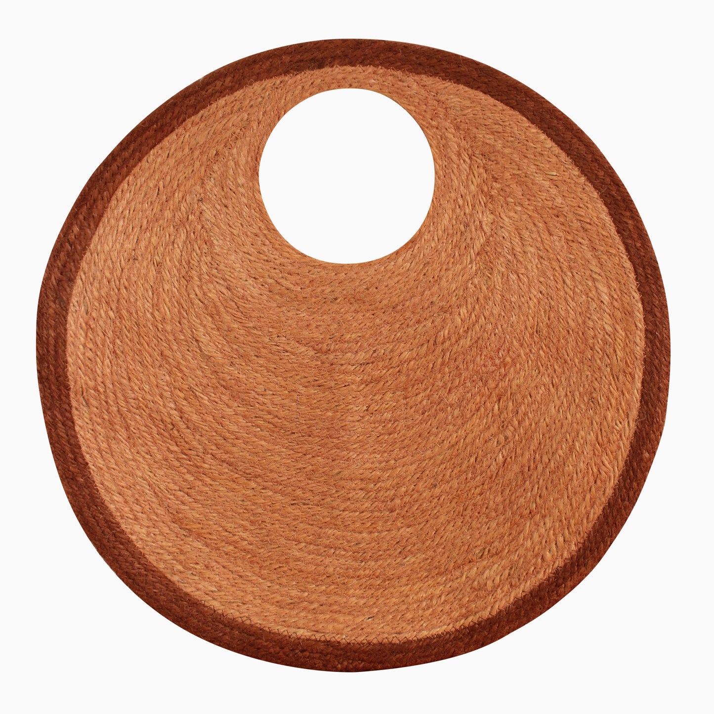 The Solo Walnut Jute Bag In Brown