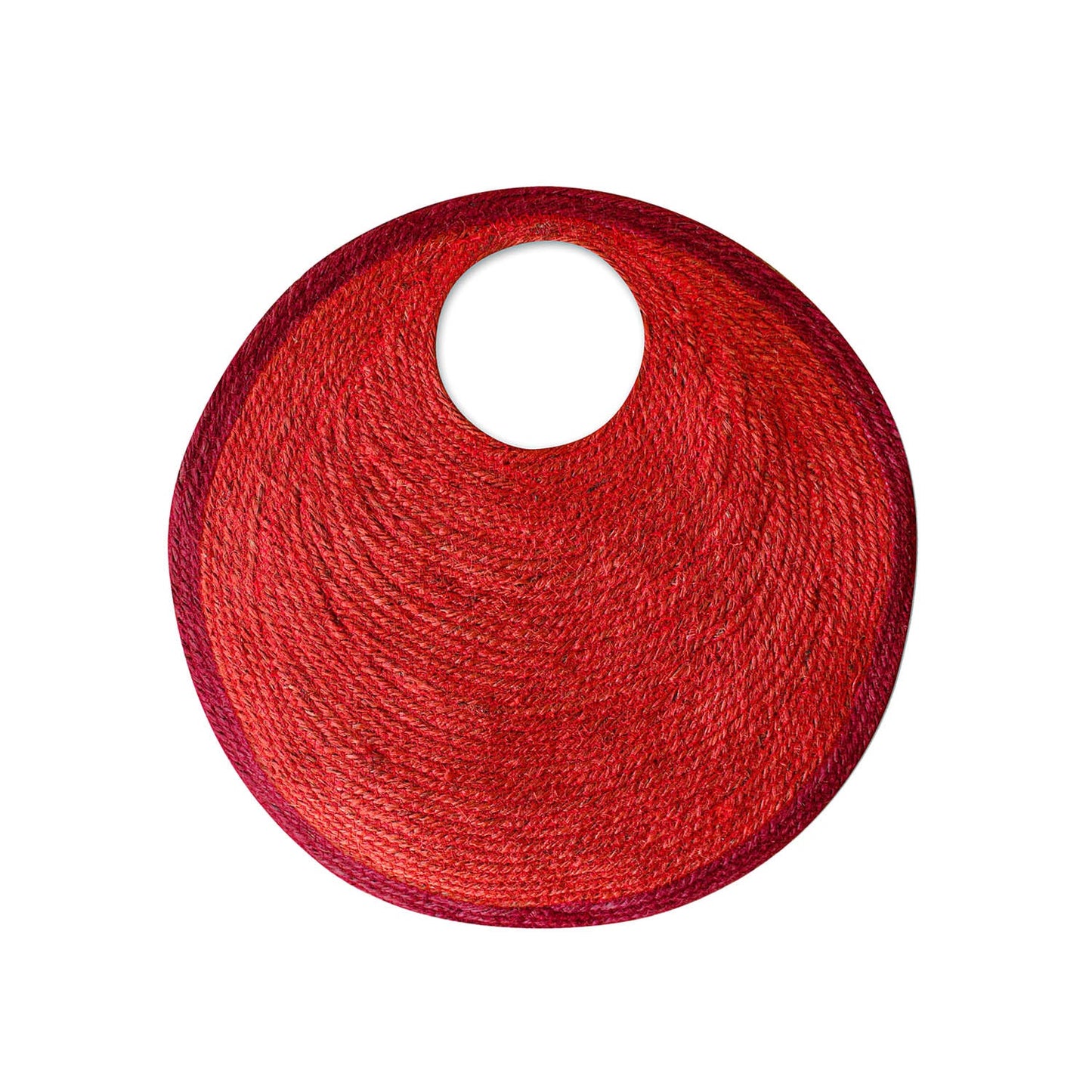 The Solo Tomato Mini Jute Bag In Red