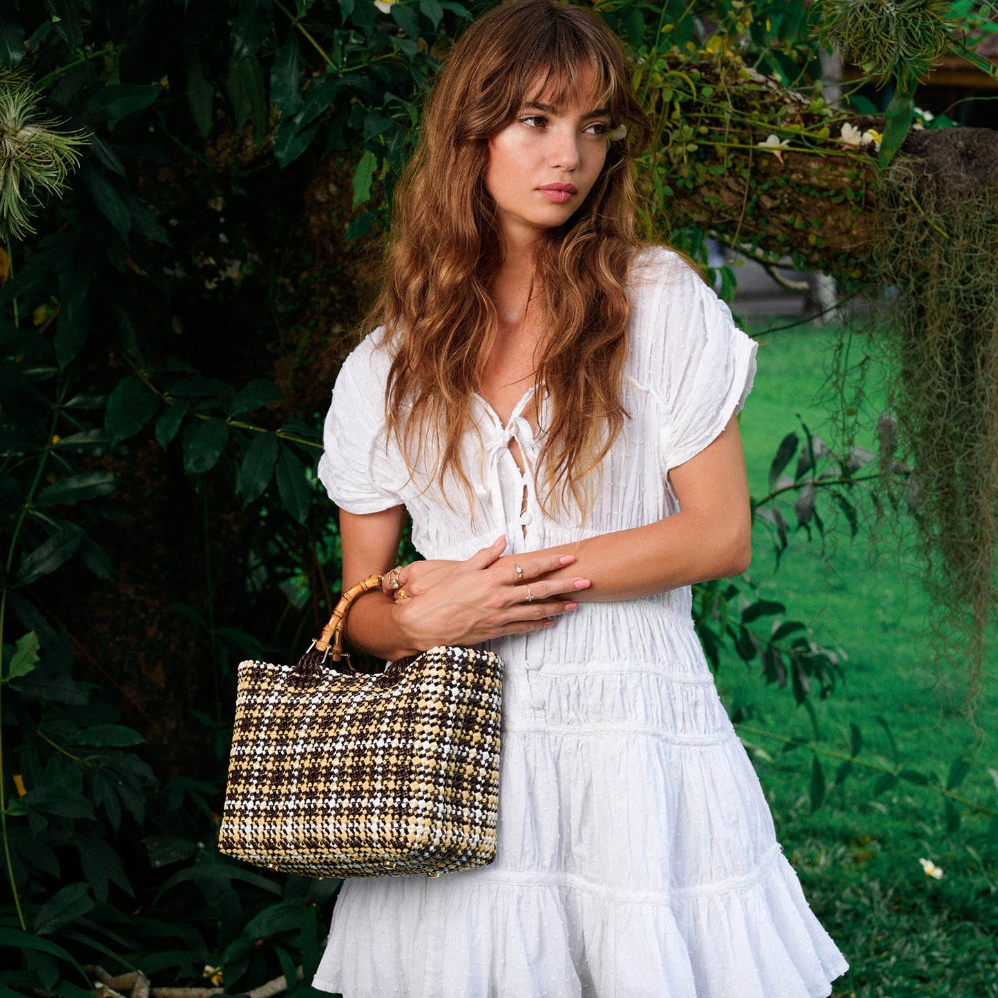 The Srikandi Mini Ruffle Dress In White