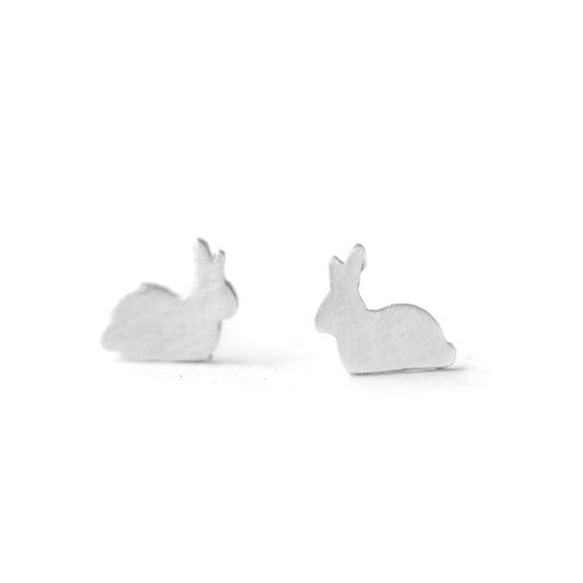 Sterling Bunny Rabbit Studs