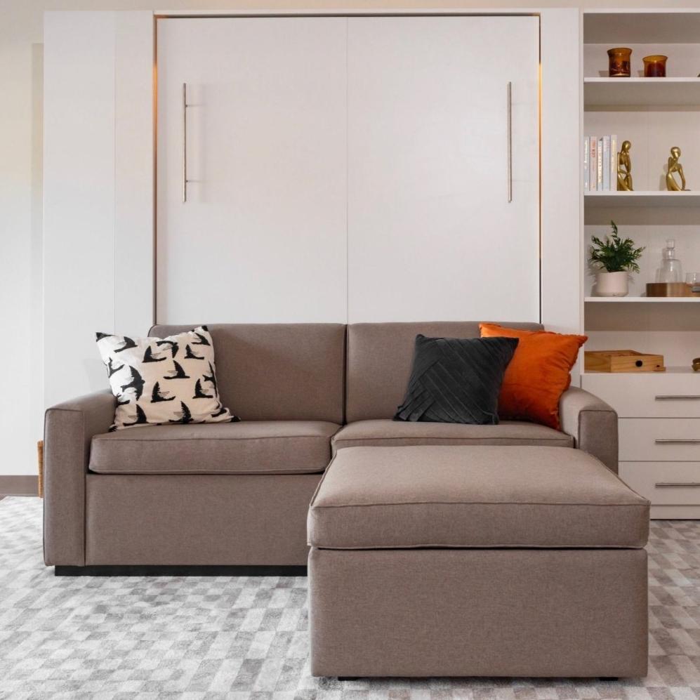 Wall Bed with Extended Sofa