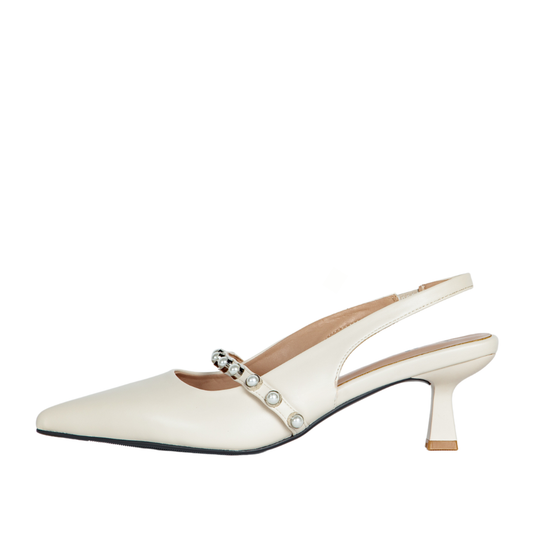 Sophia Slingback Pumps Ivory